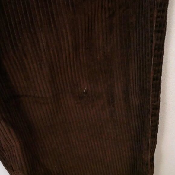 Eddie Bauer Dark Brown Corduroy High waisted tapered Pants/Pleated Pants/W25 - Picture 5 of 5